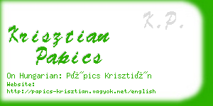 krisztian papics business card